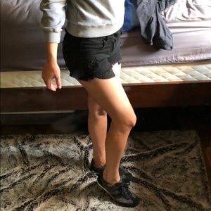 Black and gray coach shoes